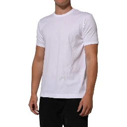 White Goodluck 2021 Cotton Crew Neck  T-shirt