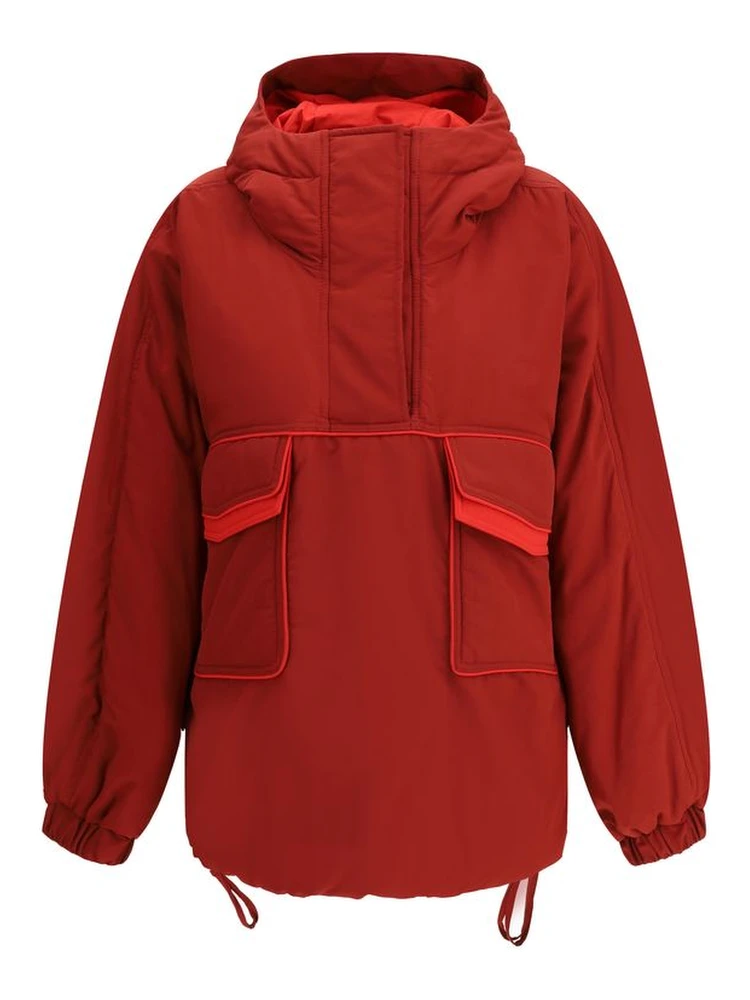 Red Polyamide Shell Jacket