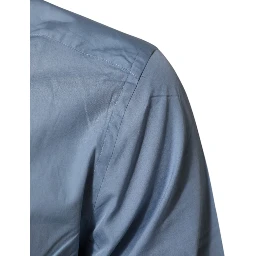 Blue Cotton Collared GOLD Formal Dress  Shirt