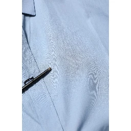 Blue Cotton Collared GOLD Formal Dress  Shirt
