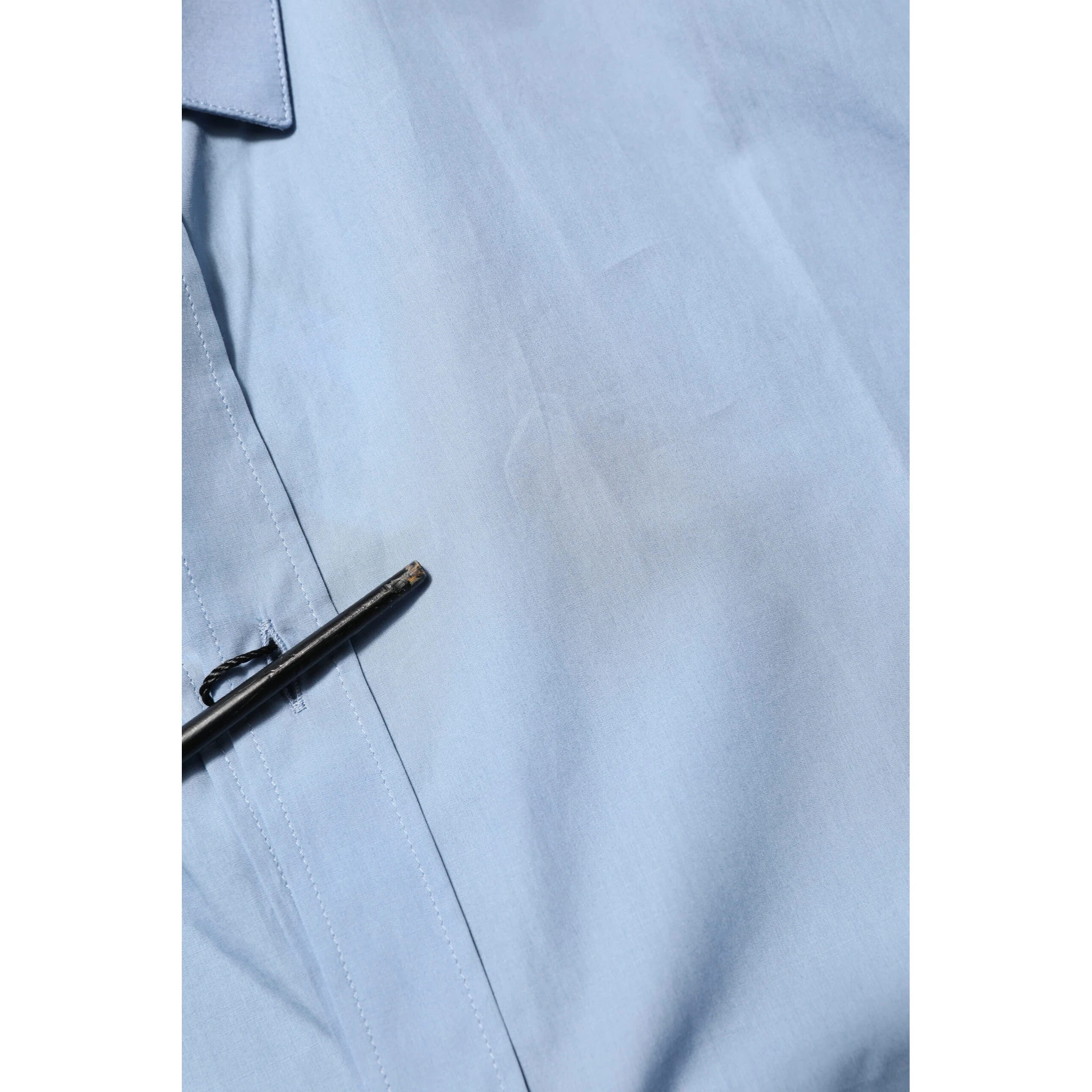Blue Cotton Collared GOLD Formal Dress Shirt