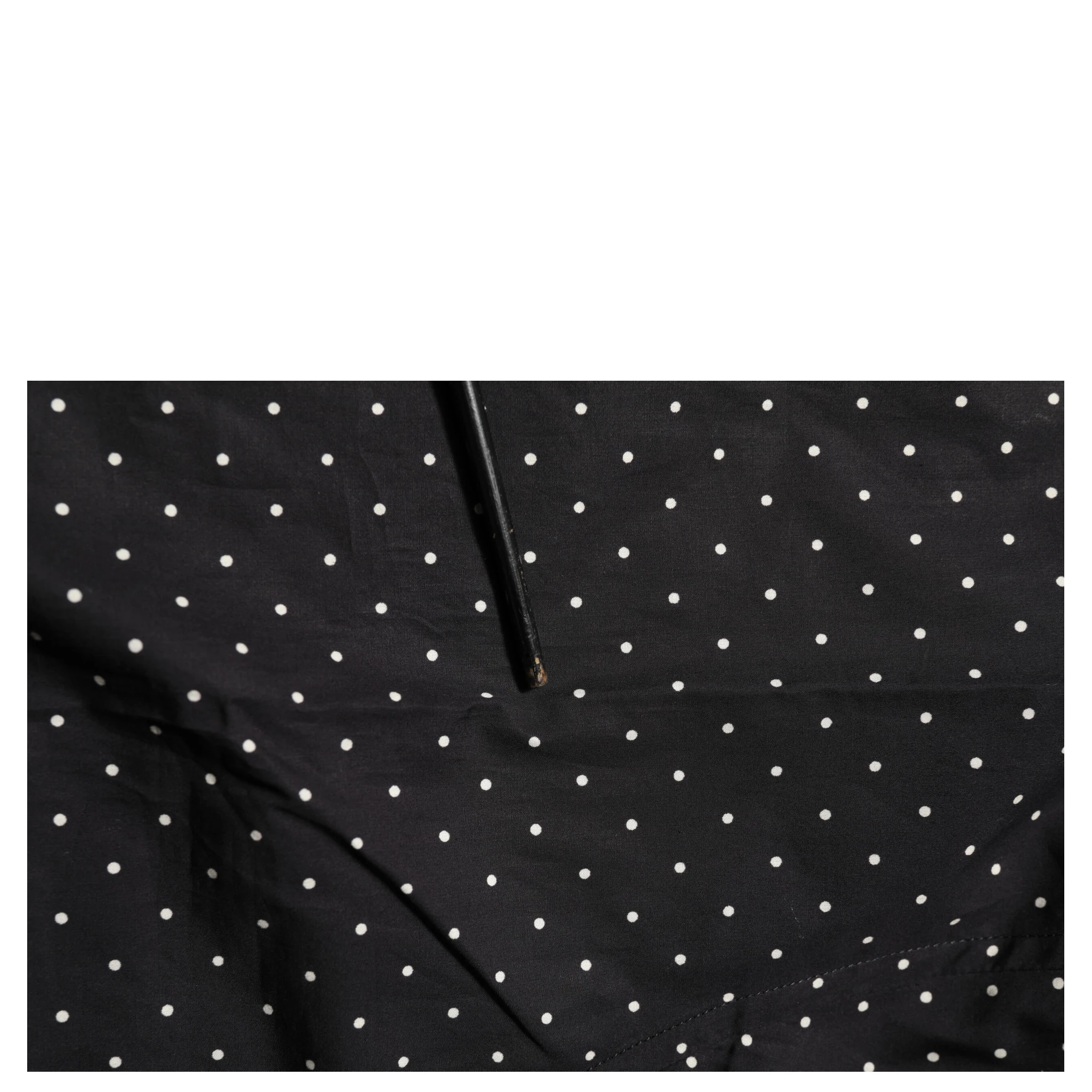 Black Polka Dot Cotton GOLD Men Formal Dress Shirt