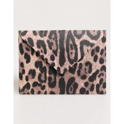Multicolor Leopard Print Envelope Paper Post Card Holder