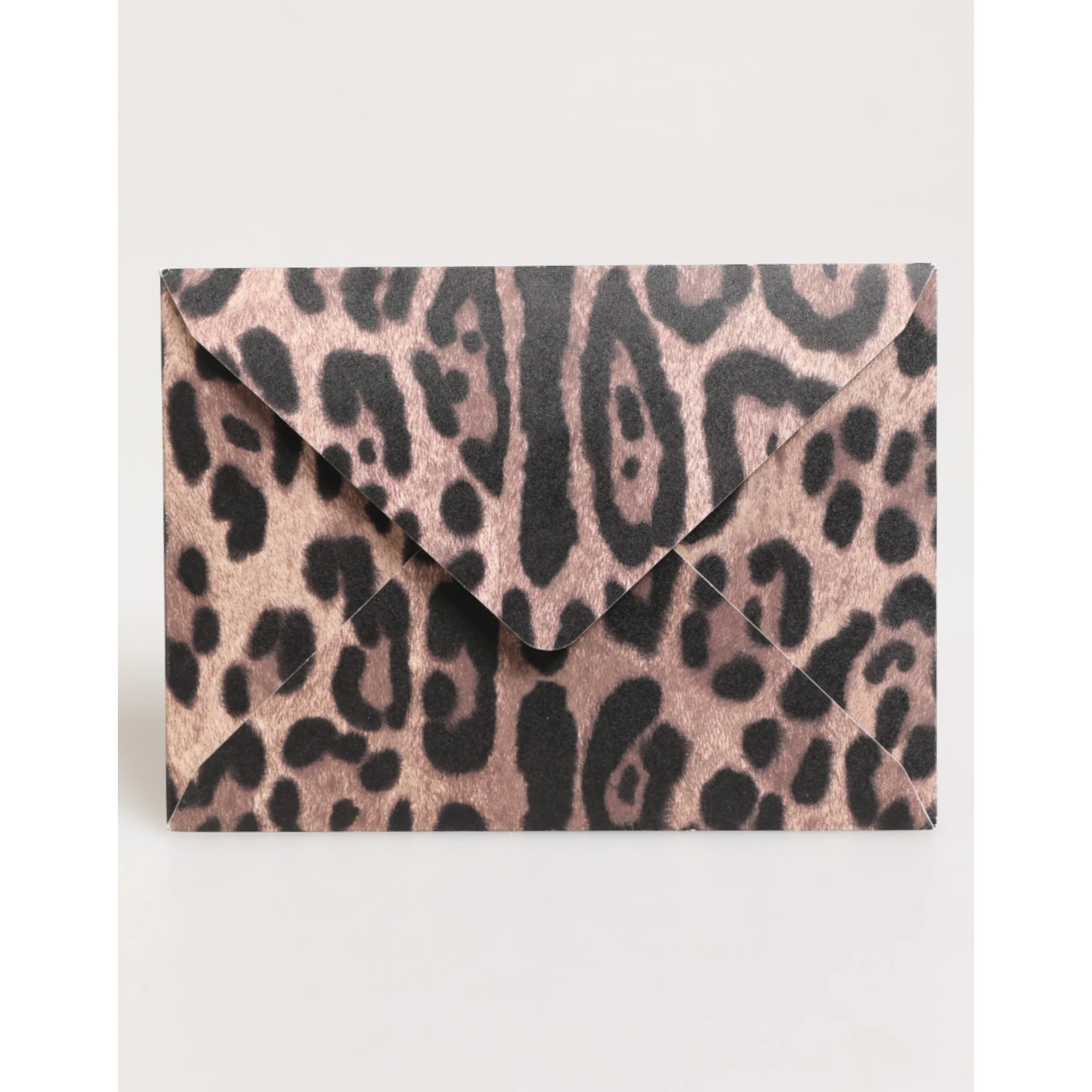 Multicolor Leopard Print Envelope Paper Post Card Holder