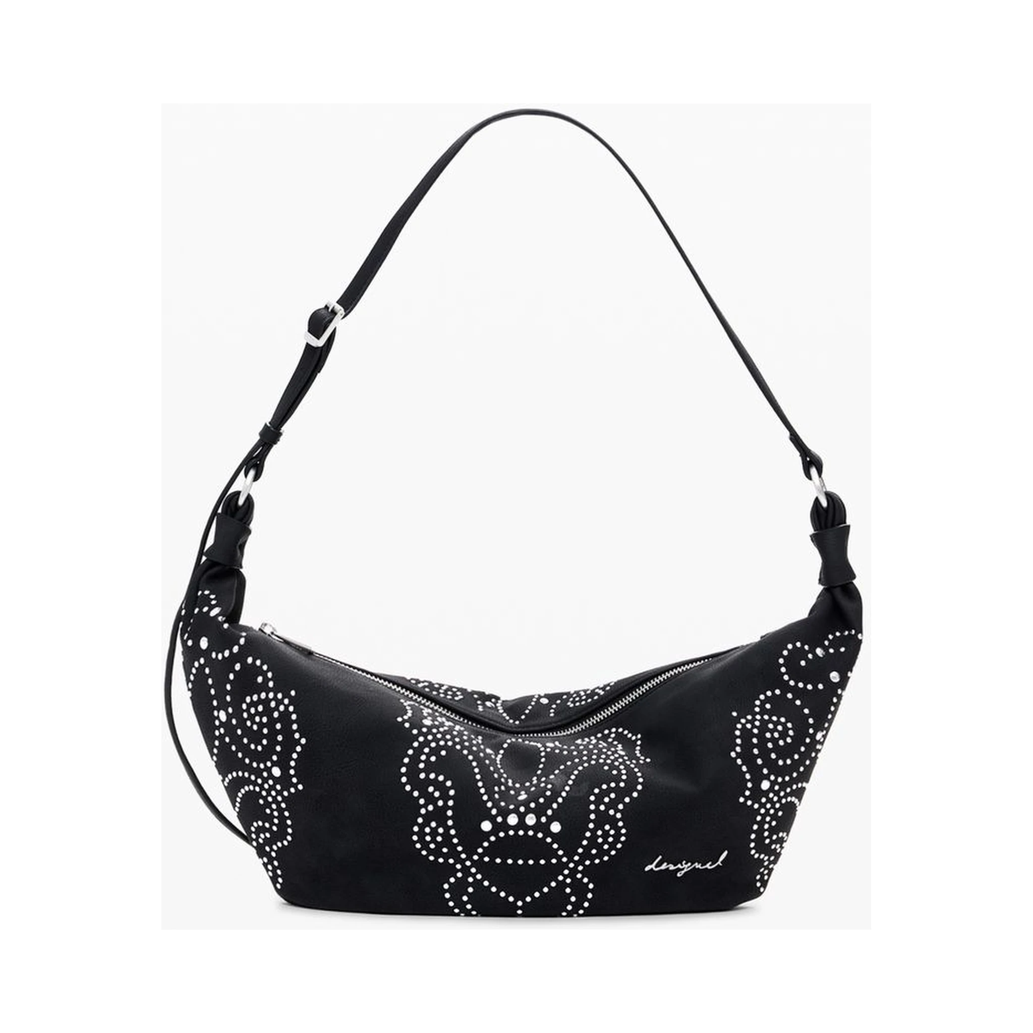 Black Polyethylene Women Handbag