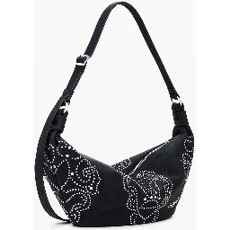 Black Polyethylene Women Handbag