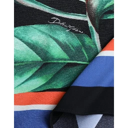 Black Strelitzia High Waist Wrap Midi Skirt