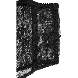 Black Lace Polka Dot Mesh High Waist Underwear