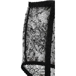 Black Sheer Polka Dot Lace High Waist Underwear