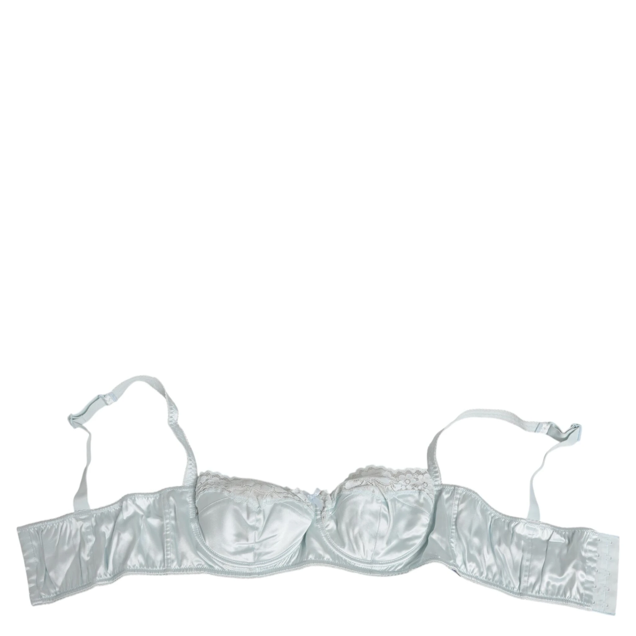 Light Blue Silk Semi-Padded Balconette Underwear