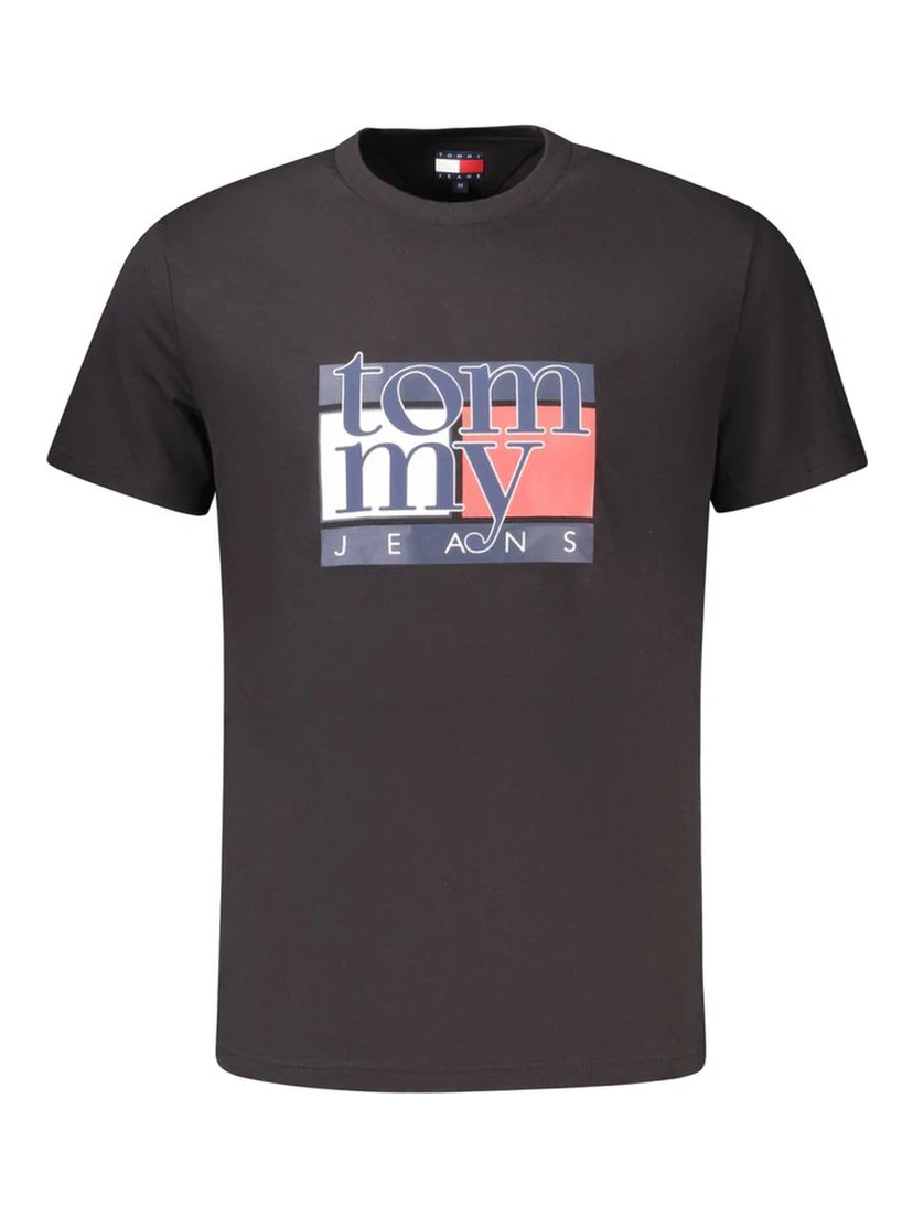 Black Cotton Men T-Shirt