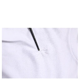 White Cotton Logo Patch Crew Neck Men T-shirt