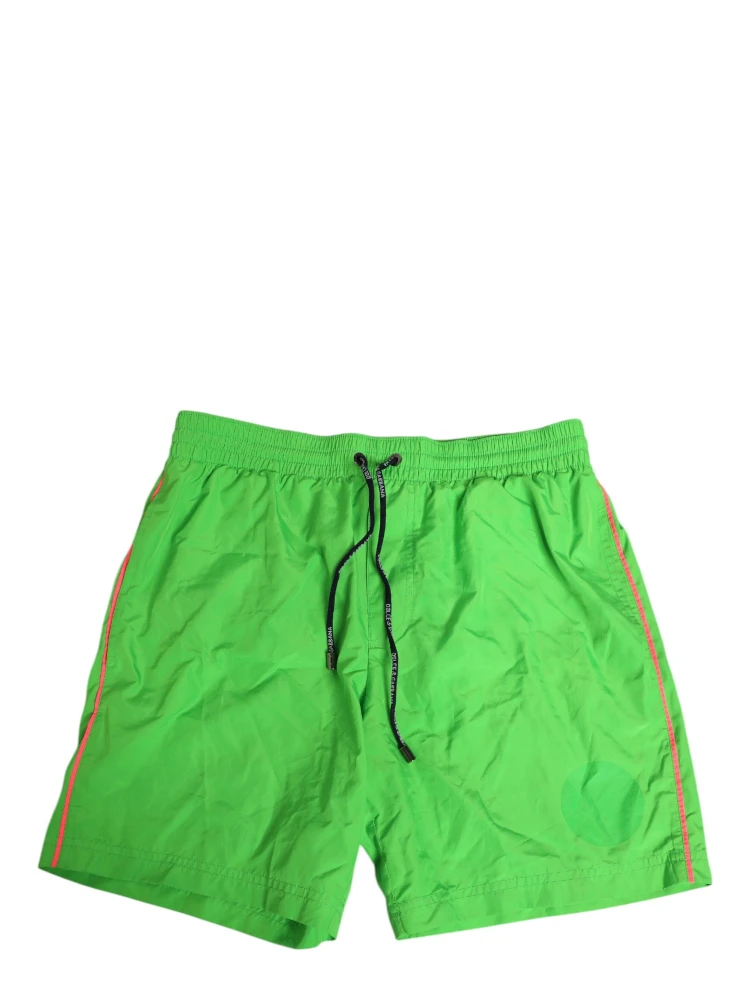 Green Nylon Drawstring Men Shorts Swimwear