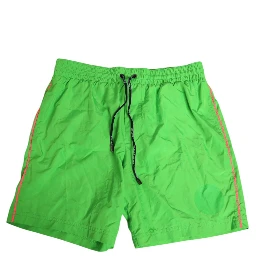 Green Nylon Drawstring Men Shorts Swimwear