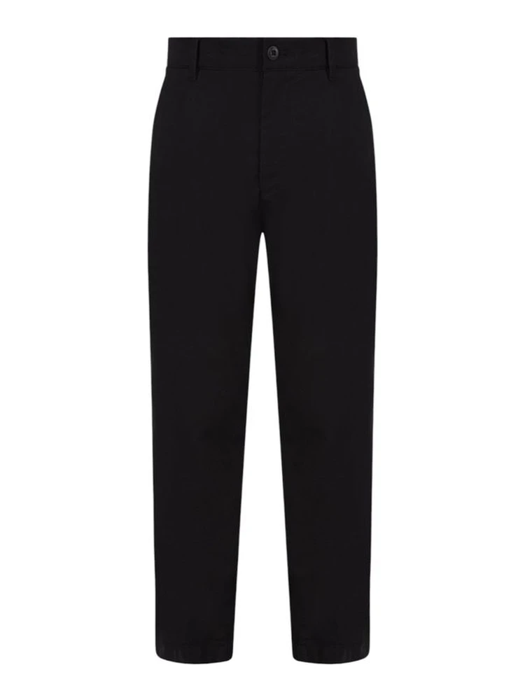 Black Recycled Cotton Chino Pants