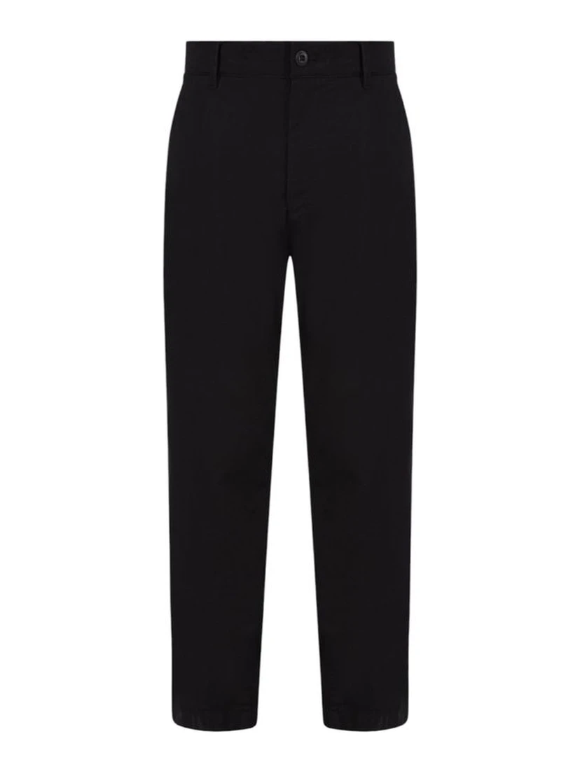 Black Recycled Cotton Chino Pants