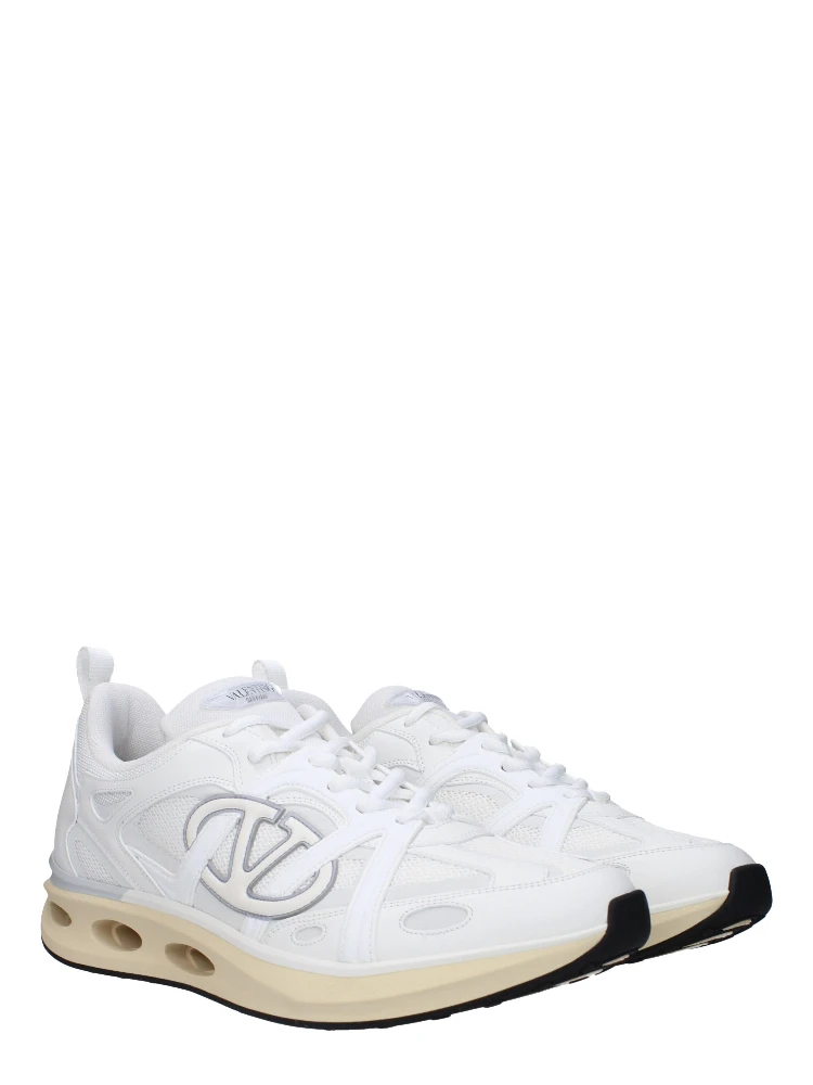 White Fabric Athletic Sneakers alternative