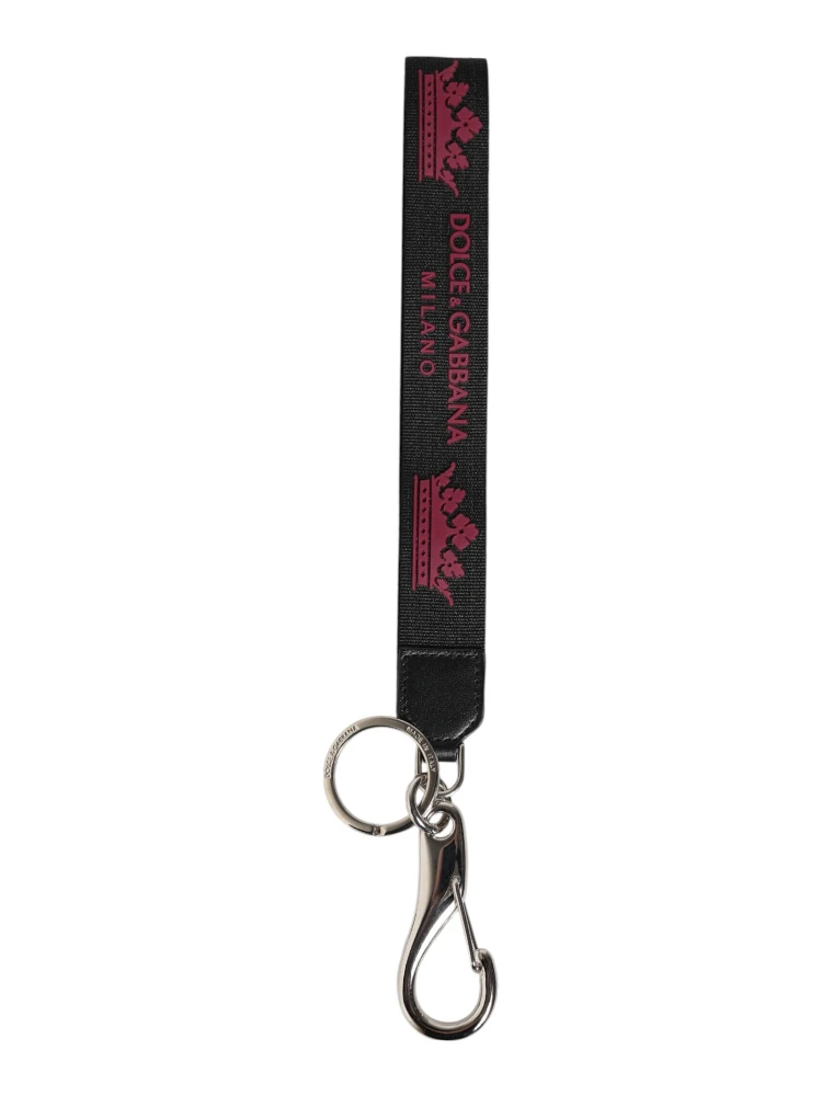 Black Burgundy Nylon DG Logo Crown Holder Keychain Keyring alternative