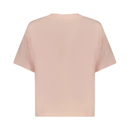 Pink Cotton Women T-Shirt