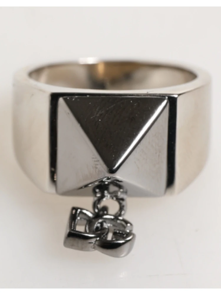Silver Tone Pyramid DG Logo Real Brass Ring alternative