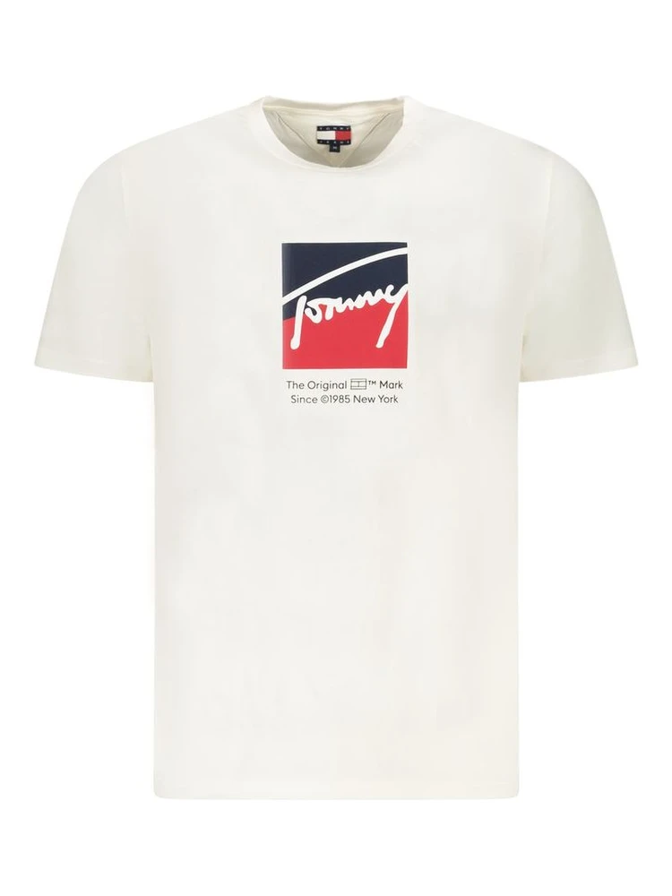 White Cotton Men T-Shirt