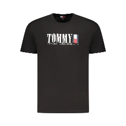Black Cotton Men T-Shirt