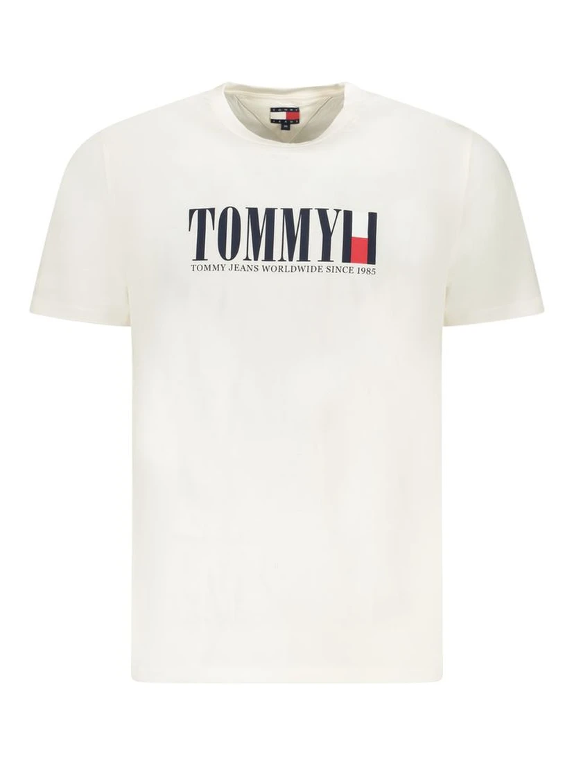 White Cotton Men T-Shirt
