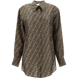 Brown Silk Pattern Shirt