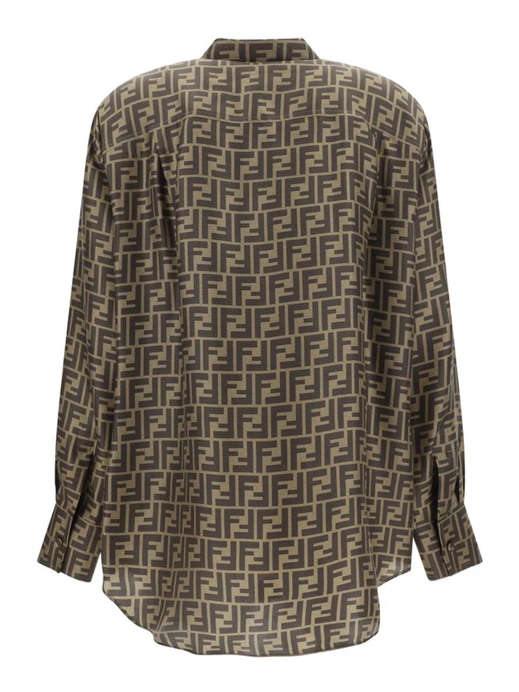 Brown Silk Pattern Shirt alternative
