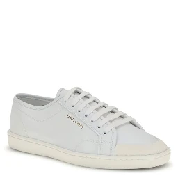 White Calf Leather Bos Taurus Low Top Sneakers