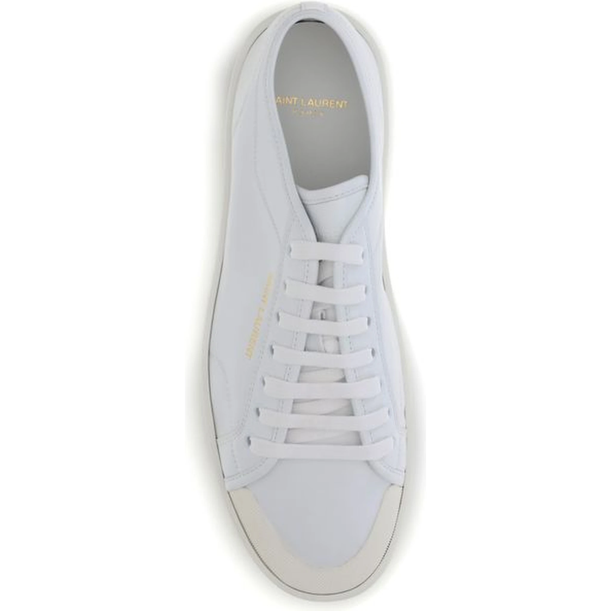 White Calf Leather Bos Taurus Low Top Sneakers