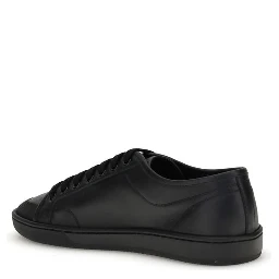 Black Calf Leather Bos Taurus Low Top Sneakers