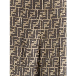 Brown Silk Casual Pants