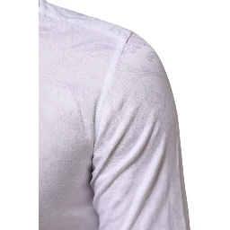 White Cotton MARTINI Paisley Jacquard Shirt