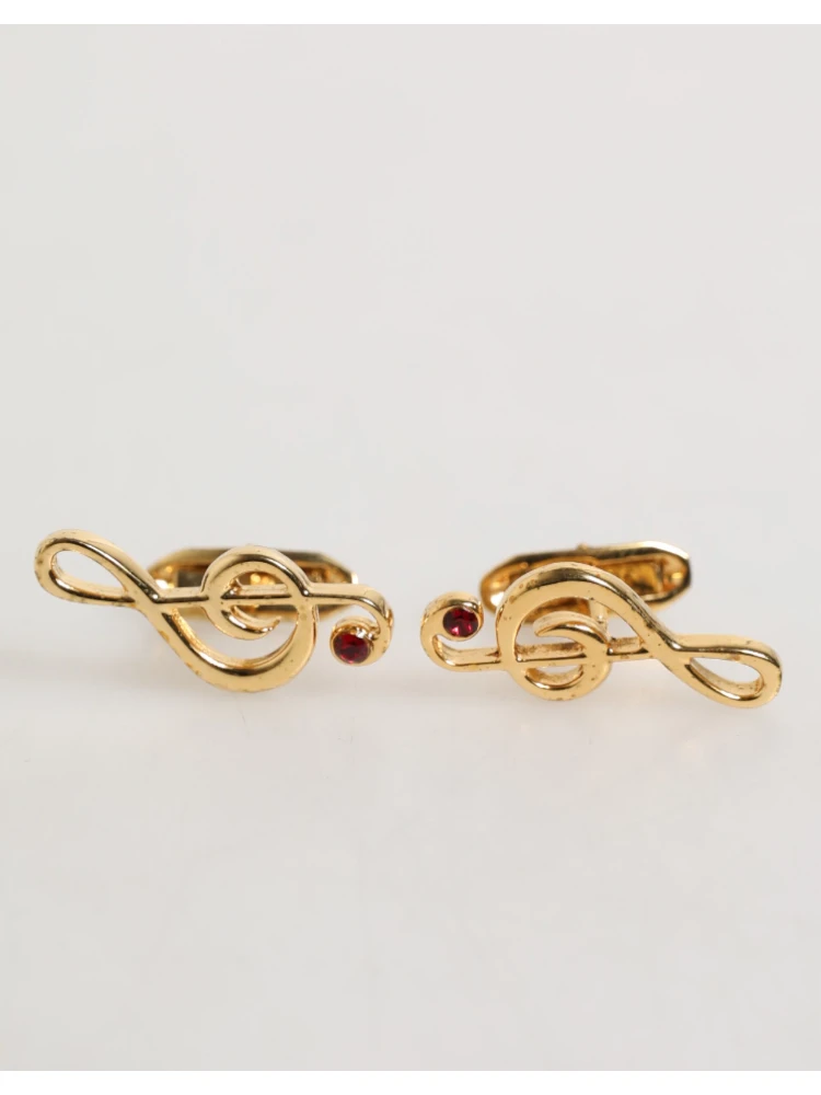 Gold Musical Note Metal Brass Pin Men Accessory Cufflinks alternative