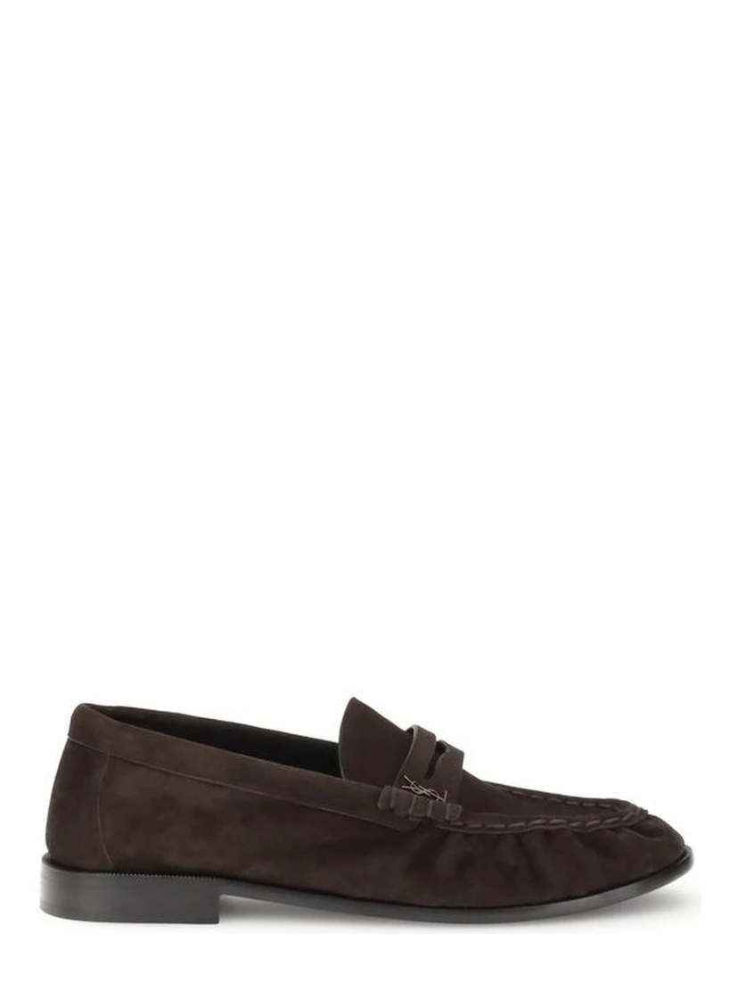 Brown Calf Leather Bos Taurus Slip-On Loafers
