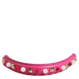Pink Embellished Leather Bag Handle Women Shoulder Strap