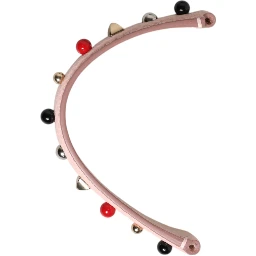 Light Pink Embellished Leather Bag Handle  Shoulder Strap