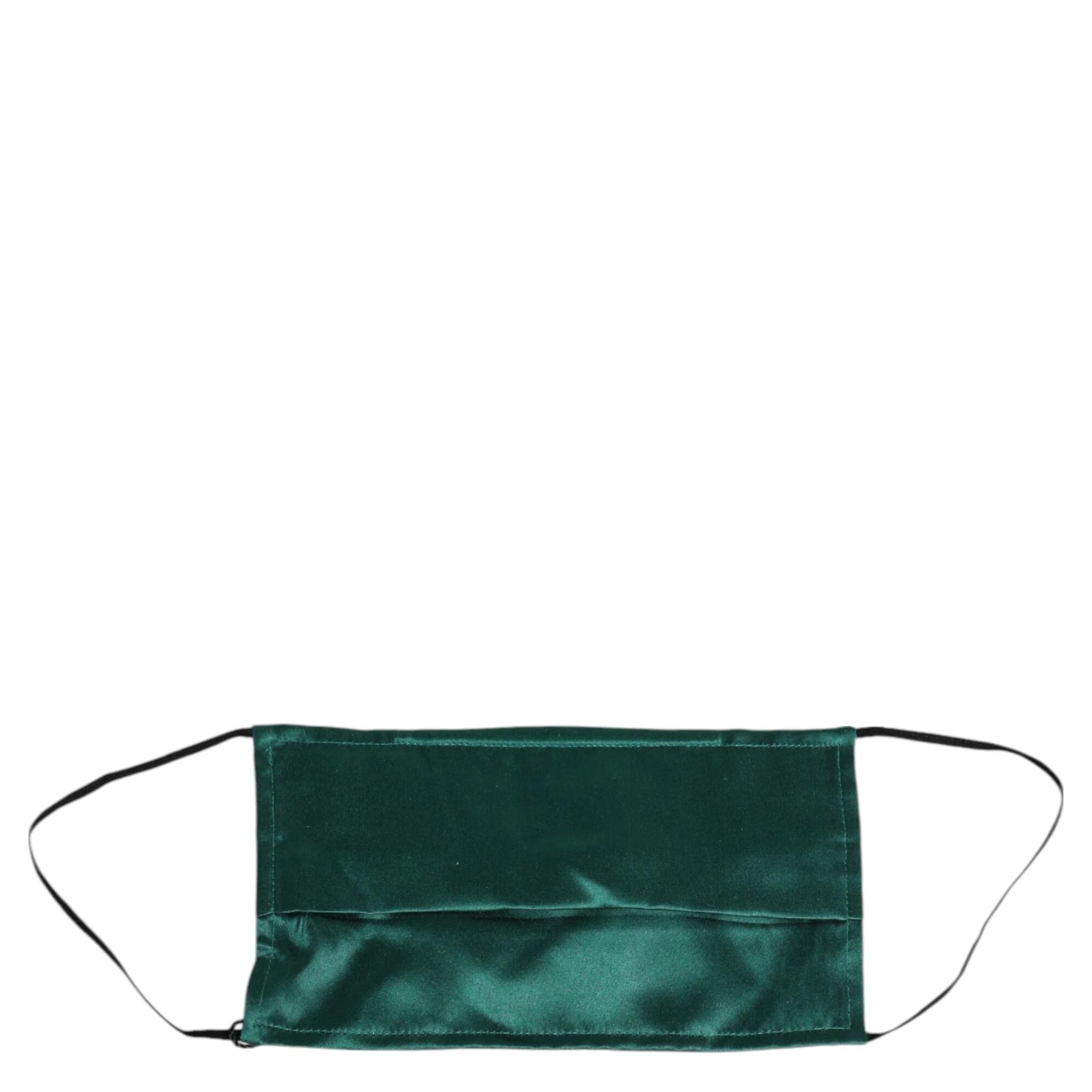 Green Silk Pleated Elastic Ear Strap Face Mask