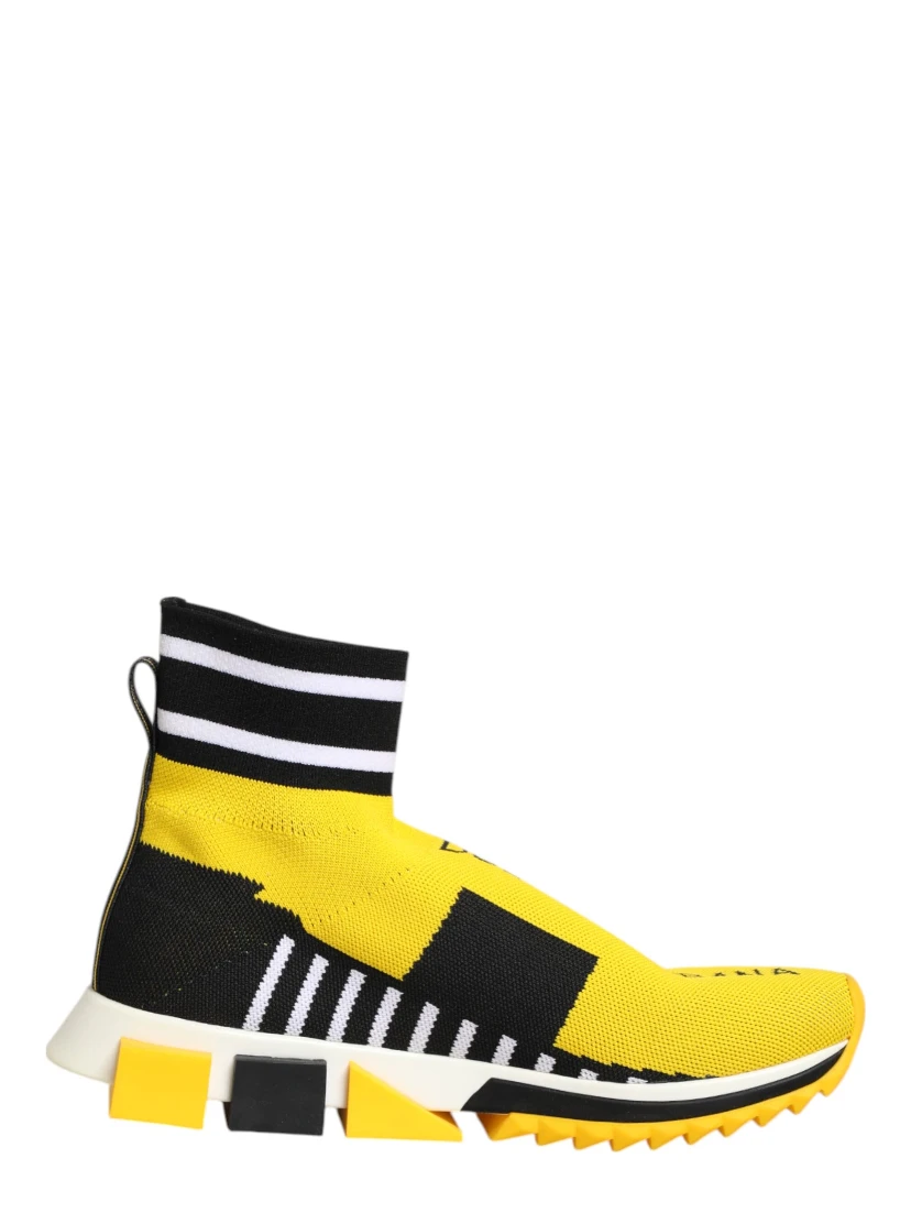 Yellow Black Sorrento Socks Sneakers Shoes