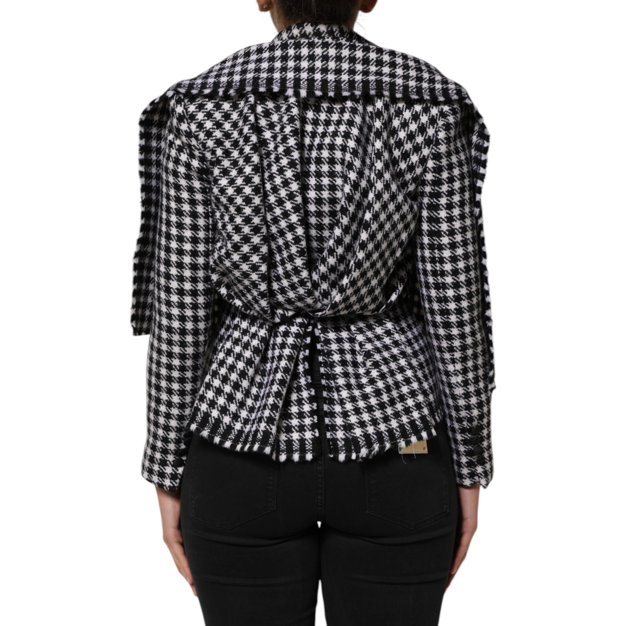 Multicolor Wool Monochrome Patterned Jacket