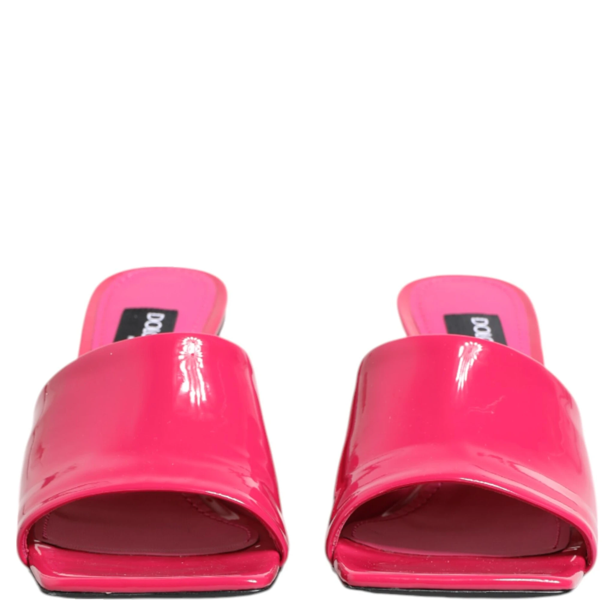 Pink Open Toe Block Heel Mules Sandals Shoes