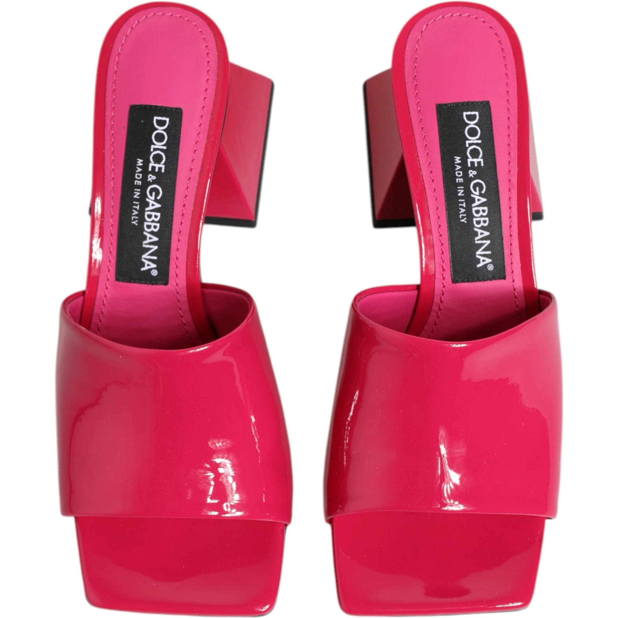 Pink Open Toe Block Heel Mules Sandals Shoes