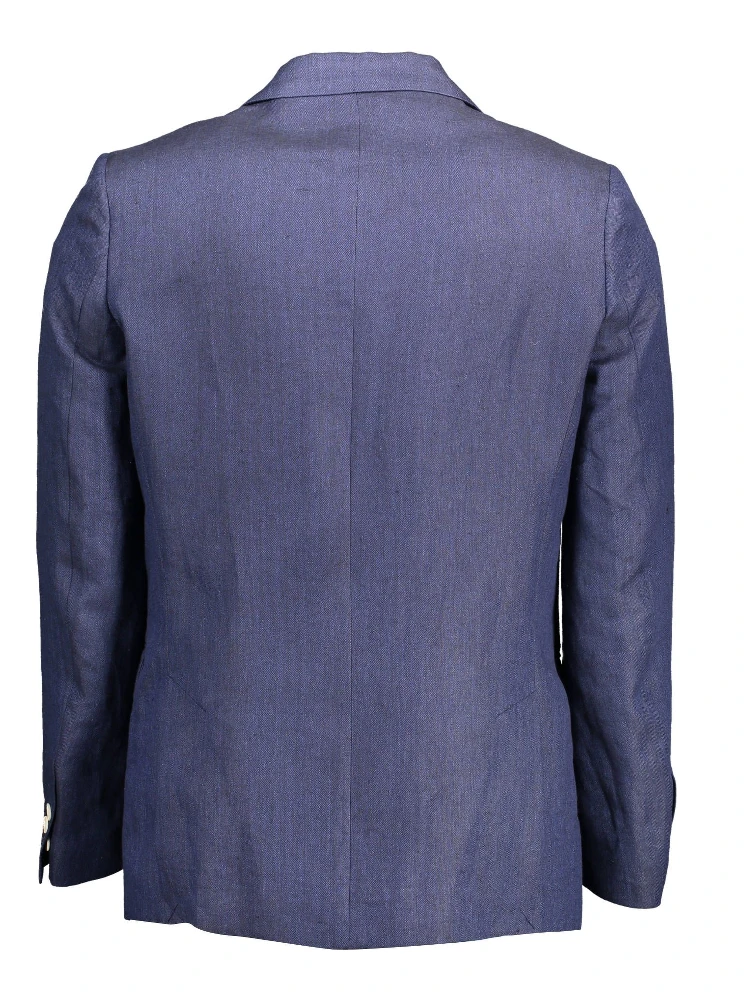 Elegant Blue Linen Classic Jacket alternative