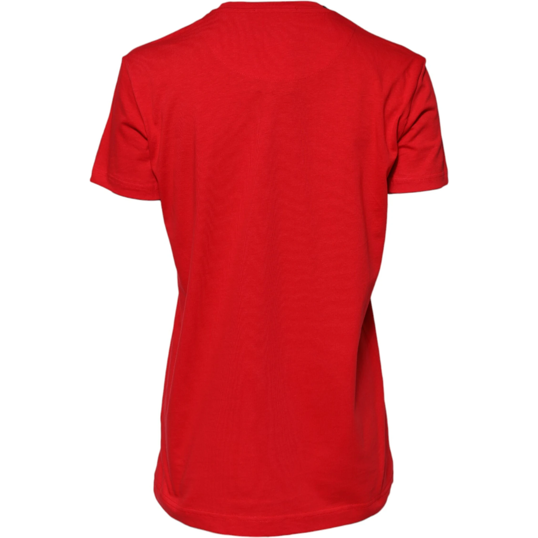 Red Casual Crew Neck Short Sleeve Top T-shirt
