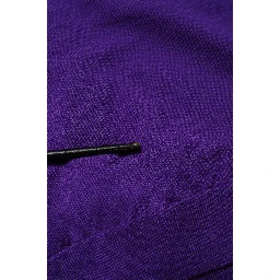 Purple Wool Knit V-neck Cardigan Sweater