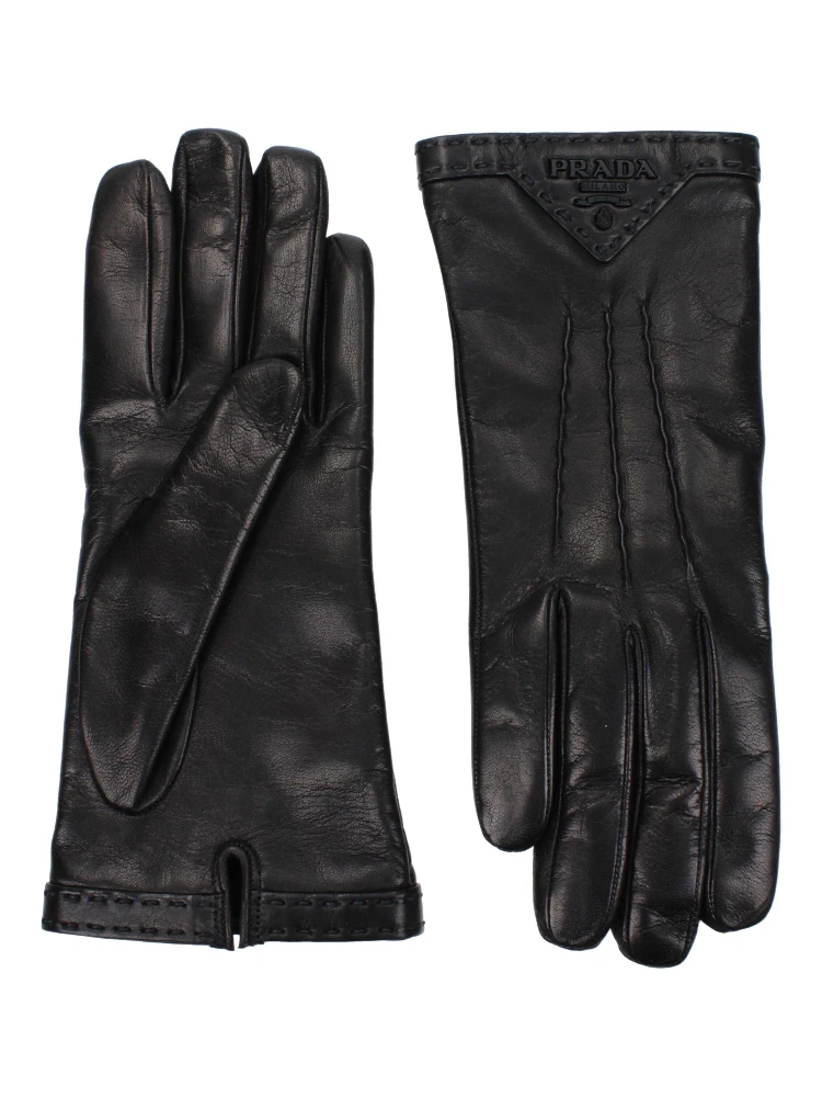 Black Leather Gloves