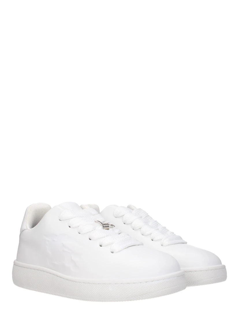 White Leather Low Top Sneakers