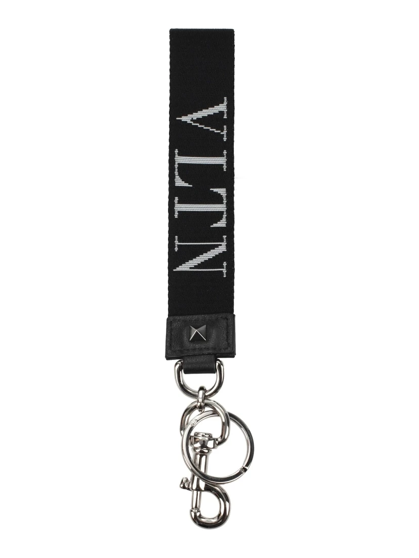Black Fabric Keychain