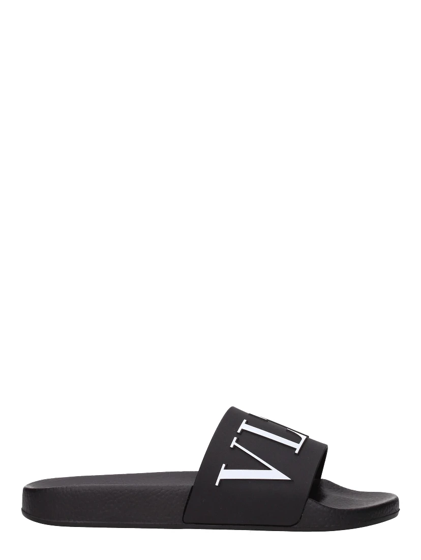 Black Cotton Slippers
